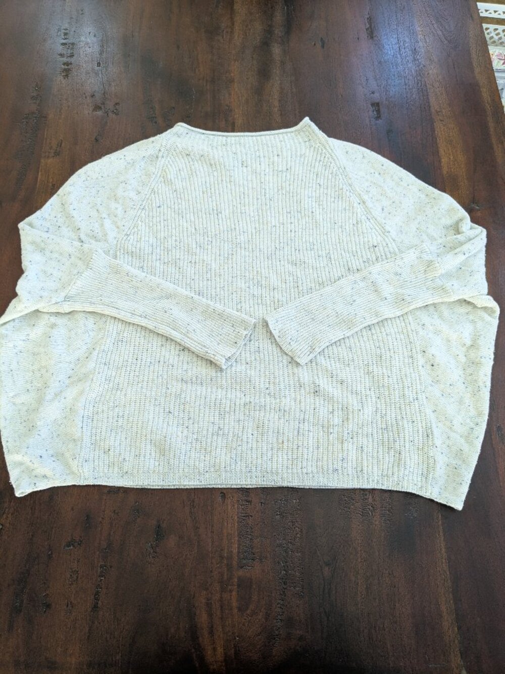 Mossimo Cream Flecked Confetti Knit Oversized Dolman Sleeve Sweater - XL